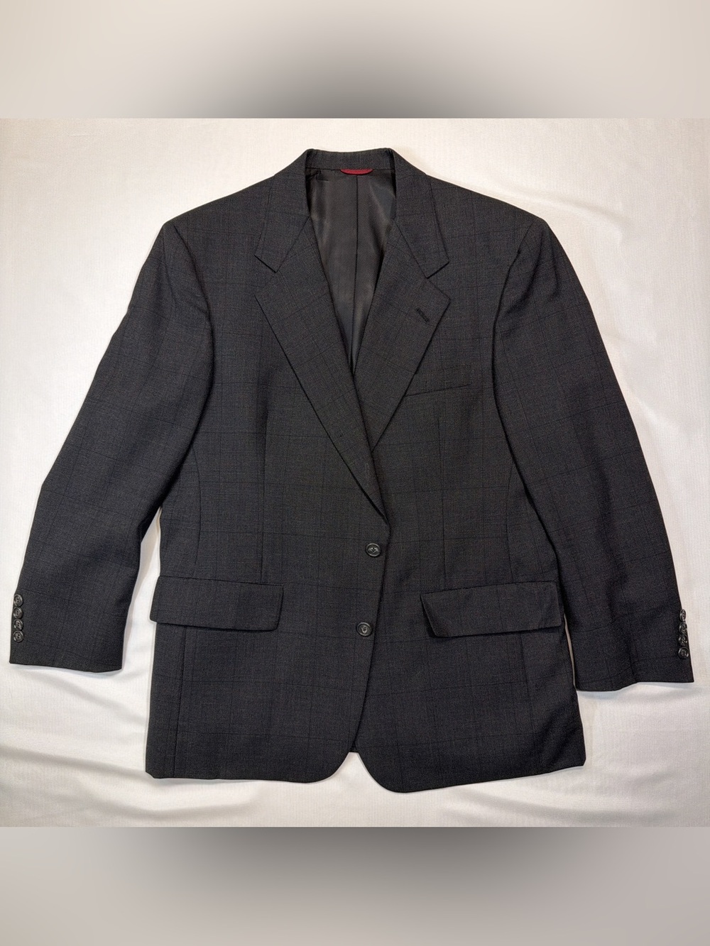 Vintage Hart Schaffner Marx Charcoal Two-Button Blazer Size 44R